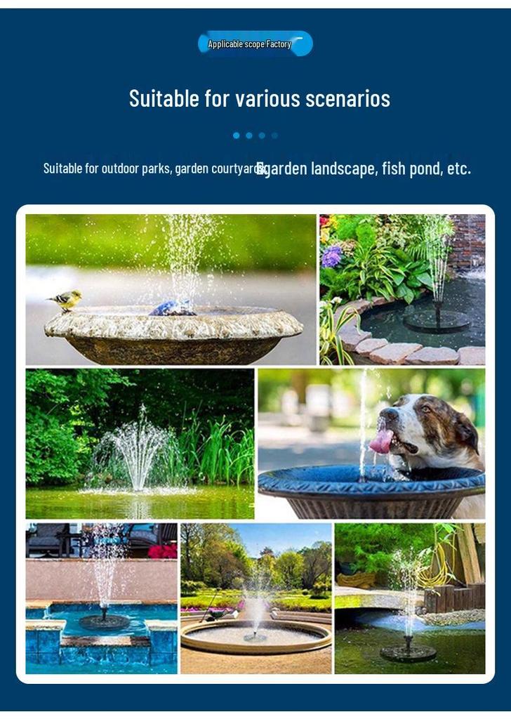 Solar Rockery Water Feature: Automatic Fountain Pump for Fish Pond and Courtyard Landscaping.