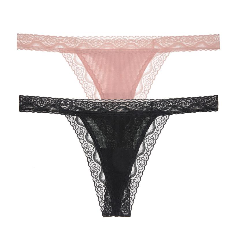 

2 шт./компл. сексуальные хлопковые кружевные стринги женские трусики ажурное нижнее белье с низкой талией женское нижнее белье сплошные трусики женское нижнее белье S-XL S&2pcs