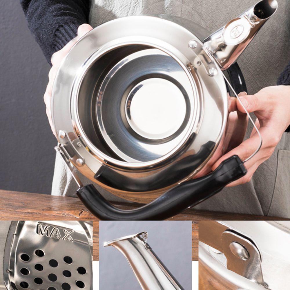 1/1.5/2L Boiling Water Kettle Stainless Steel Teapot Household Whistle Tea Kettle Gas Stoves