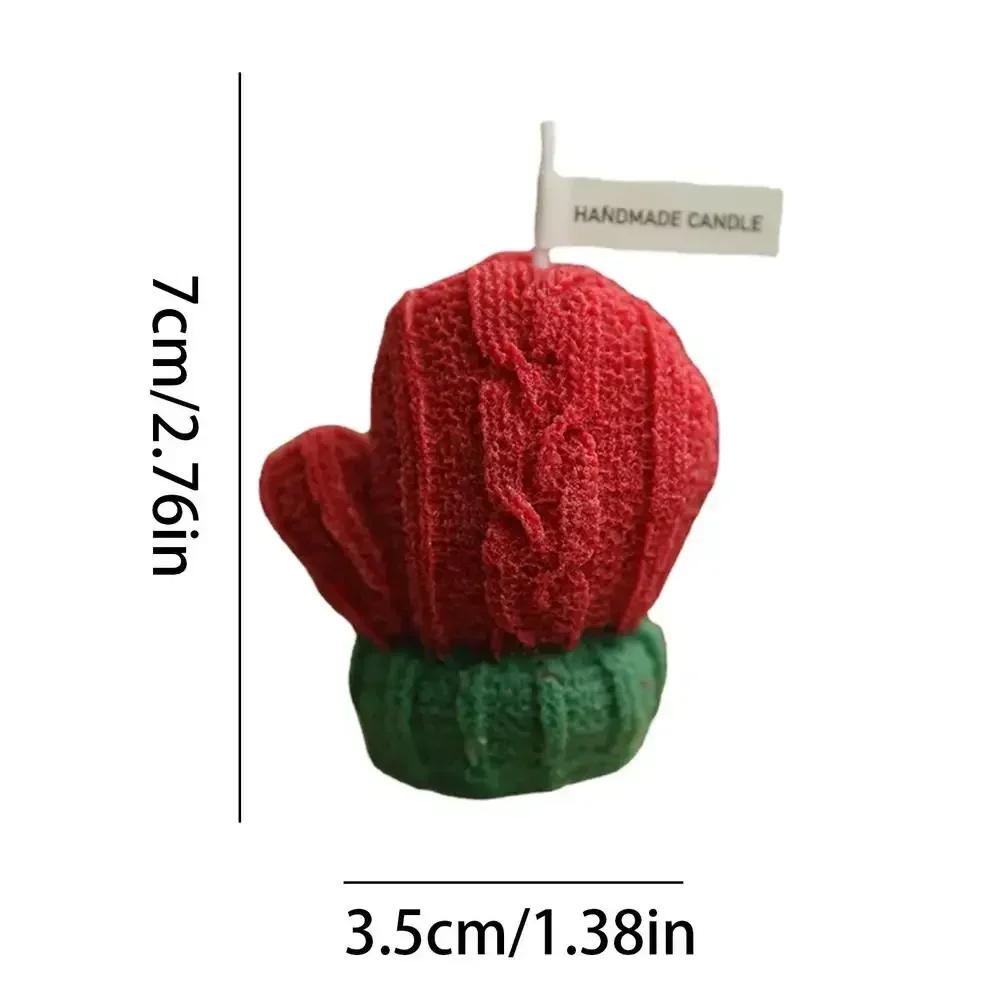Christmas 3D Woolen Gloves Aromatherapy Candle Festive Scented Candle Handmade Christmas Ornament Gift Holiday Aromatherapy