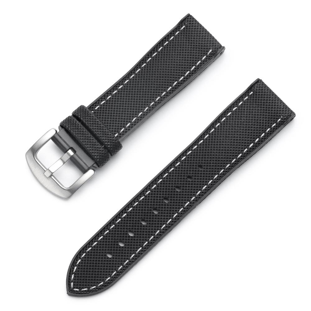 For Seiko Nylon Watch Band 18mm 20mm 21mm 22mm TPU Rubber Watch Strap Stitching Sports Handmade Wristbelt Men Women Bracelet
