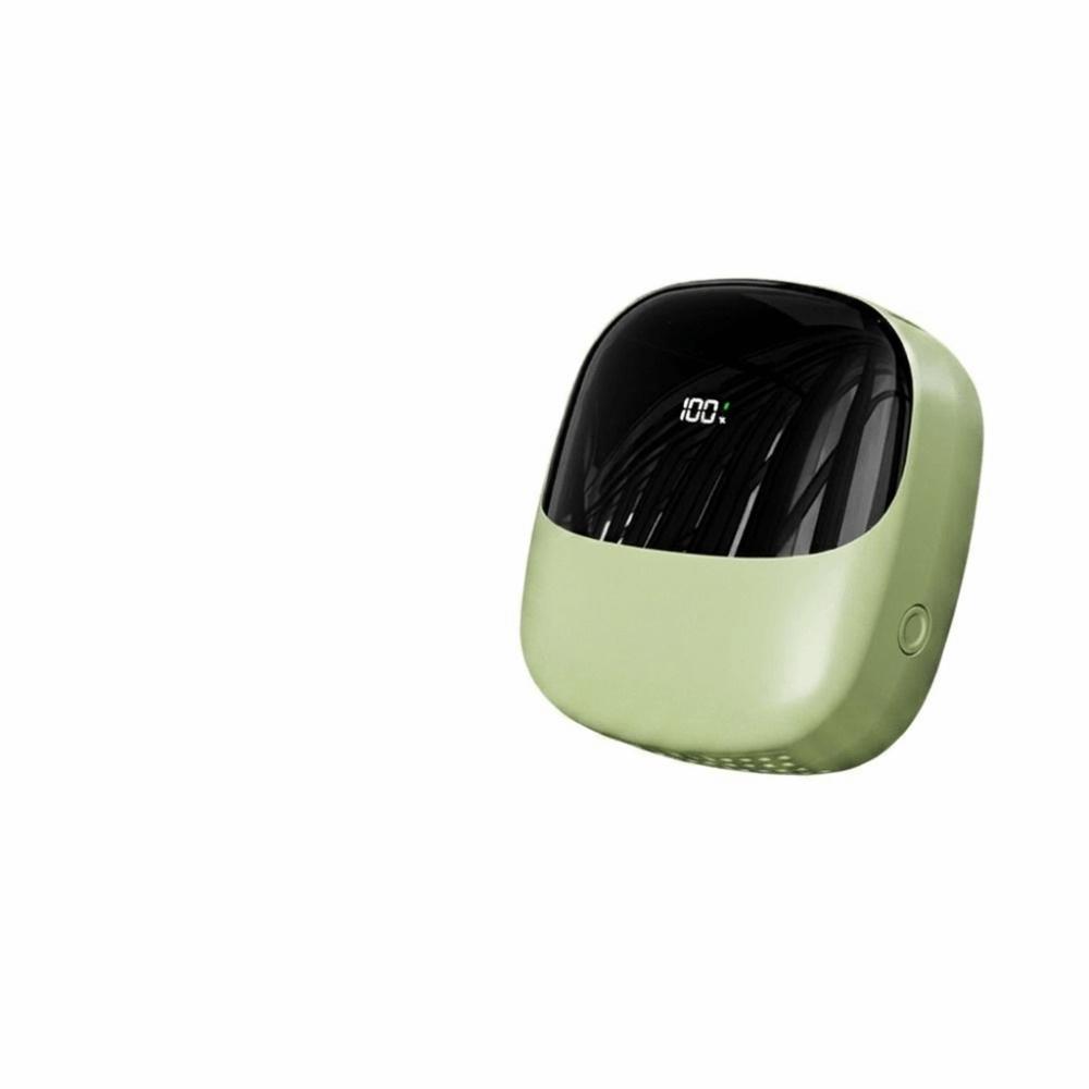 Digital Display Screen Wearable Fan Dual Wearable Neck Fan Safe Daily Use Clip Fan Shopping