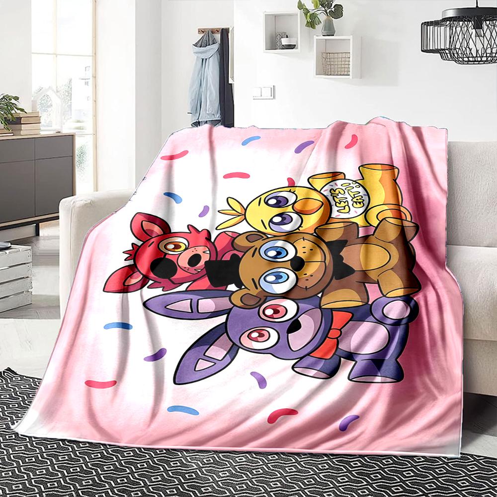 Fnaf Plushies Party Blanket Soft Throw Blanket For Home Bedroom Bed Sofa Travel Office Solid Christmas Blanket