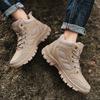 Men Tactical Boots Waterproof Army Climbing Shoes Anti-Slip Male Motorcycle Ankle Hiking Shoes Breathable Work Plus Size Outdoor