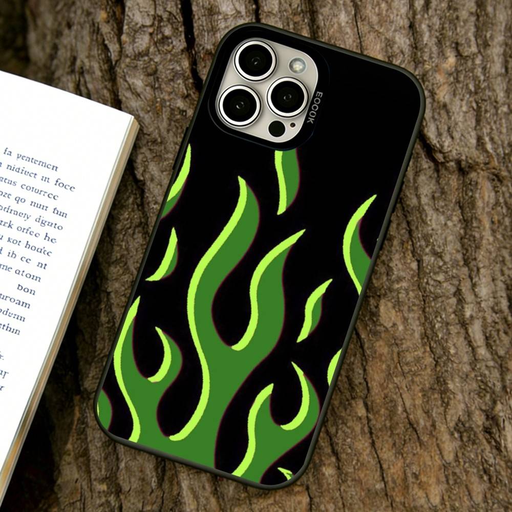 Fire Phone Case For iPhone 17,16,15,14,13,12,11 Plus,Pro Max,XS,Colored Silver Plated Inside Cover