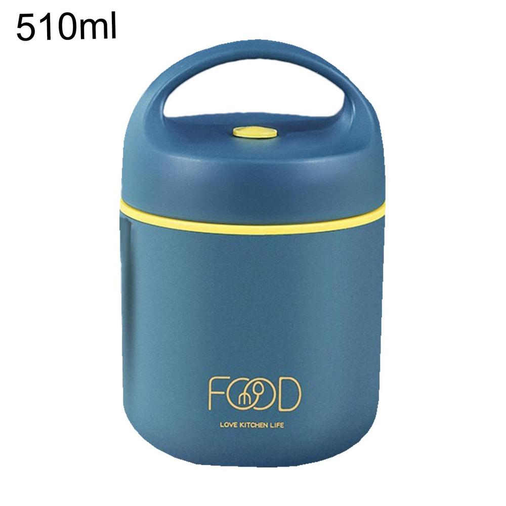 Stackable Thermal Containers Stainless Steel Leak-Proof Lunch Storage Box 2-Tier Vacuum Insulated Thermos Hot Food Soup Bowl Jar