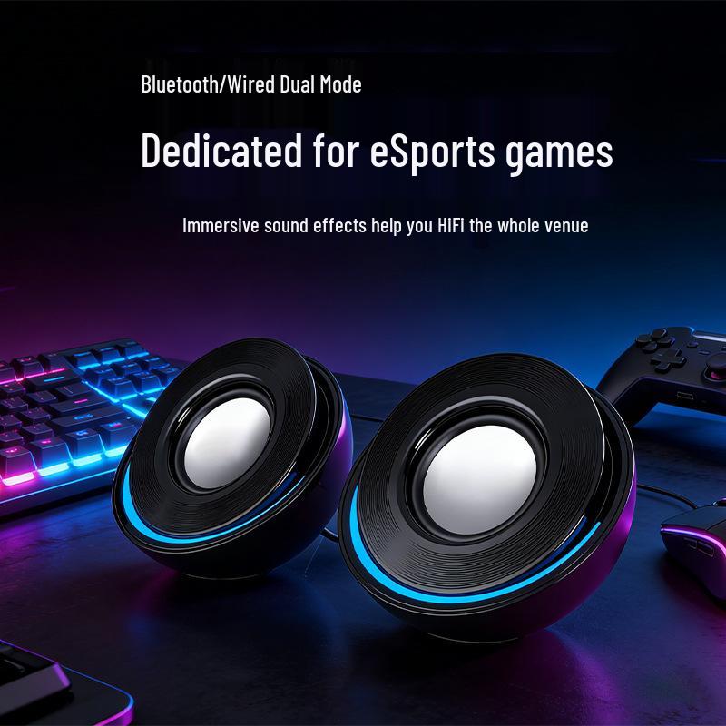 TS38 Mini Wired Desktop Speakers with Subwoofer for PC and Laptop