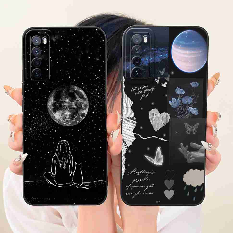 For Huawei nova 7 5G JEF-TN00 JEF-AN00 Case Silicone Back Cover For Huawei Nova7 JEF-NX9 JEF-AN20 Simple Style Phone Cases