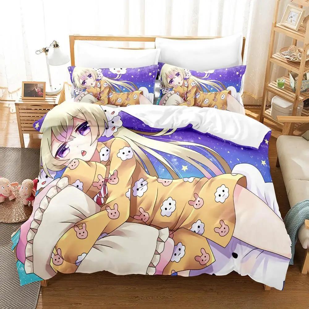 New Anime Magical Girl Raising Project Bedding Set Single Twin Full Queen King Size Bed Set Adult Kid Bedroom Duvet Cover Sets
