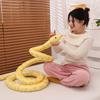 Large Size Giant Patternless Long Simulated Python Plush Toy Stuffed Pillow Home Decor Exquisite Christmas Gift for Boys