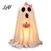 Spooky Seasonal Atmosphere Halloween Ghost Decoration Light-Up White with Pumpkin Indoor Children Party Favors Cute Standing Tabletop for