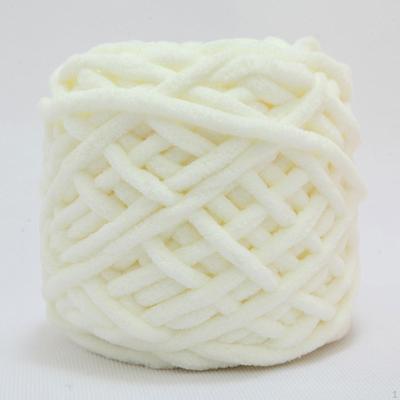 3 Knäuel Chunky Chenille Garn, Voluminöses 7 mm dickes Garn zum Stricken von Handschuhen, Häkeln von Hüten und