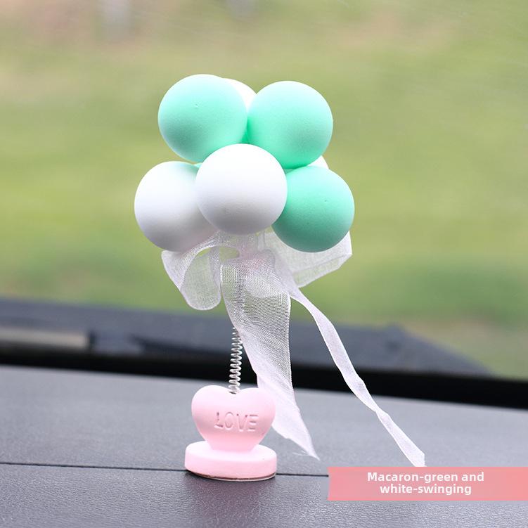 Colorful Macaron Heart Car Ornaments & Cake Accessories