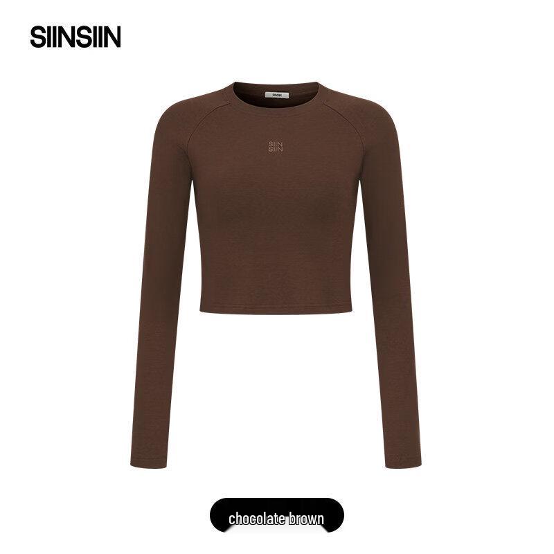 

SIINSIIN Women s Cropped Long-Sleeve T-Shirt L