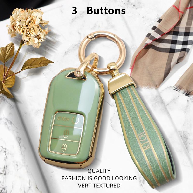Luxurious Remote Key Case Cover For Honda CRV Fit Civic Accord HRV City Odyssey XRV Pilot Jazz Jade Vezel Crider Car