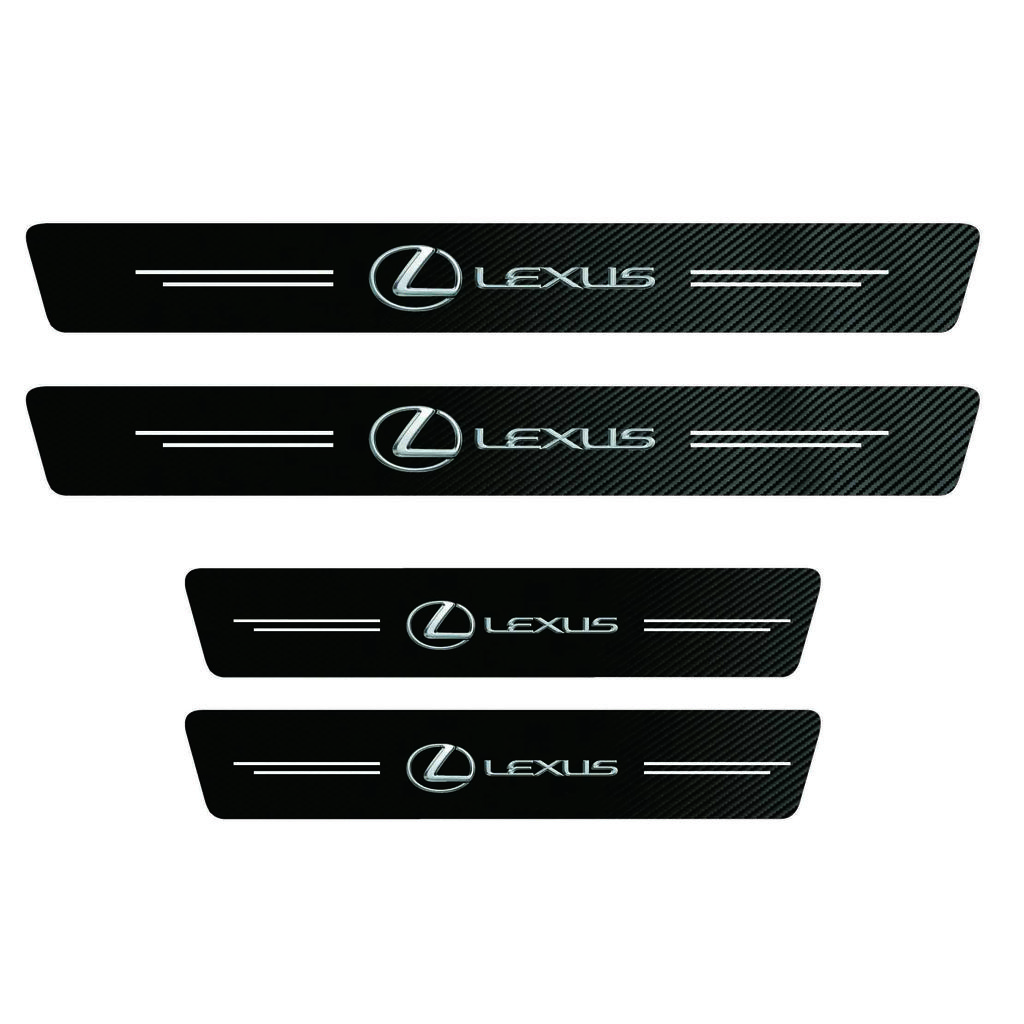 Car Door Carbon Fiber Sill Protector Stickers For Lexus RX330 IS250 Ct200h ES300h RX350 IS300h NX300h RX400h ES350 GS300 UX LX