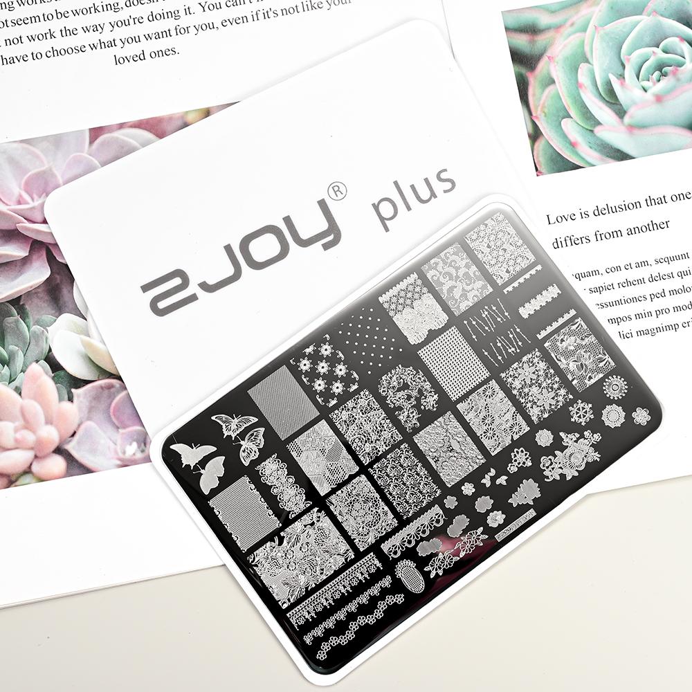 Destičky na ražení nehtů Zimní linky svetru s pruhovaným vzorem Šablony na nehty DIY geometrický kostkovaný design nehtová deska Obrázek Decoratio