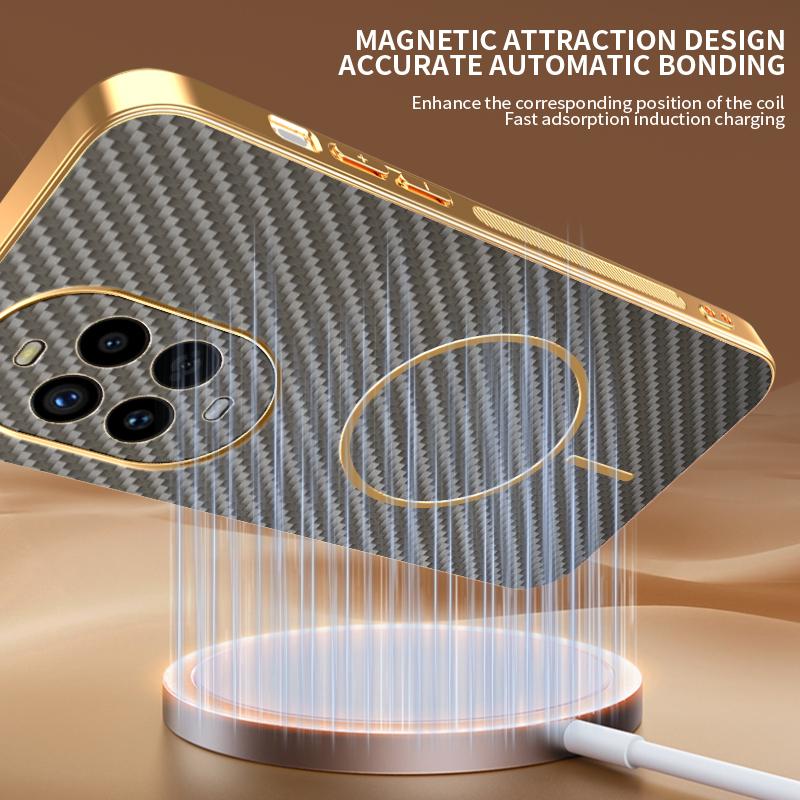 Case For Huawei Nova 13 Pro Nova12 New Electroplating Kevlar Magnetic Frosted Cover For Huawei Nova 13Pro Shockproof Funda