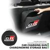 For Car Charging Cable Rechargeable Gun Storage Bag GR Sport Camry Prius Auris Crown Yaris Corolla CHR Avalon