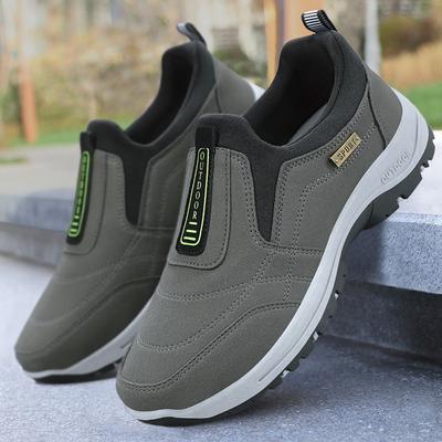 Elderly Walking Shoes 2025 New Outdoor Casual Sports Shoes One Pedal Dad Shoes Men's Large Size Hiking Shoes