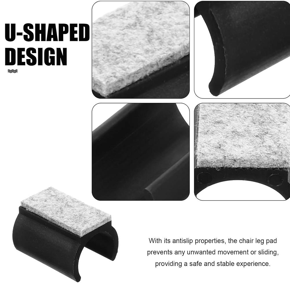 20 Felt Chair Leg Covers U Shaped for Floor Protection Noise Reduction Compatible with Office Dining and Bar Chairs
