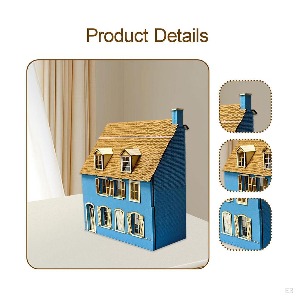 1/35 HO Scale Building Model Assembled Railway Layout, Architecture Scene for Accessory