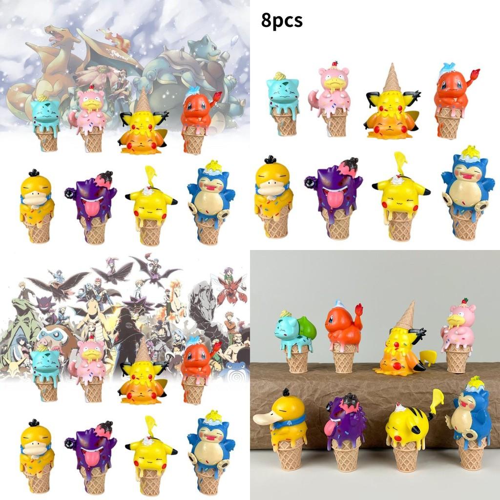 Süßer Pikachu-Eistüten-PVC-Figur Charmantes Sammlerstück für Fans