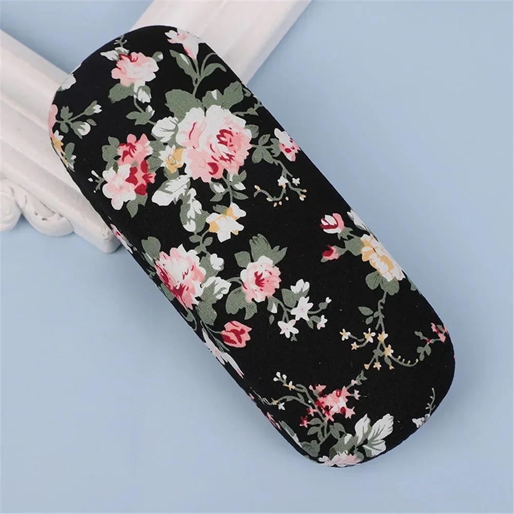 EOENKK Retro Bloemige Zonnebril Etui Bedrukt Doek Lezen Bril Doos Harde Bril Beschermer Vrouwen Optische Bril Opbergkoffer