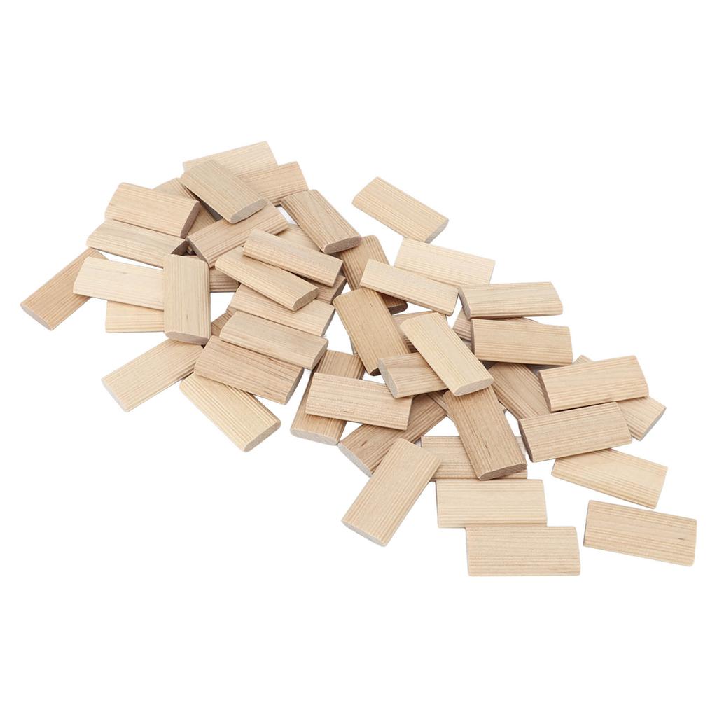 50 Stück Buchenholz Domino Zapfenstopper für Bastelarbeiten Holzbearbeitung Möbelspleißverbinder