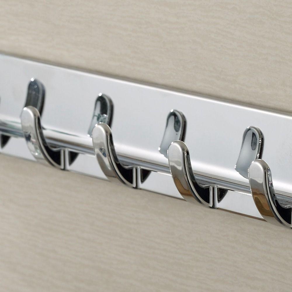 No Drilling 5 Hook Suction Cup Hook Silver Row Storage Hook Strong Suction Cup Hook  Kitchen