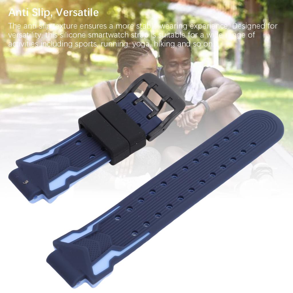 Kinder Smartwatch Armband Wasserdicht Hautfreundliches Silikon Smartwatch Ersatzarmband mit Edelstahlschnalle Dunkelblau