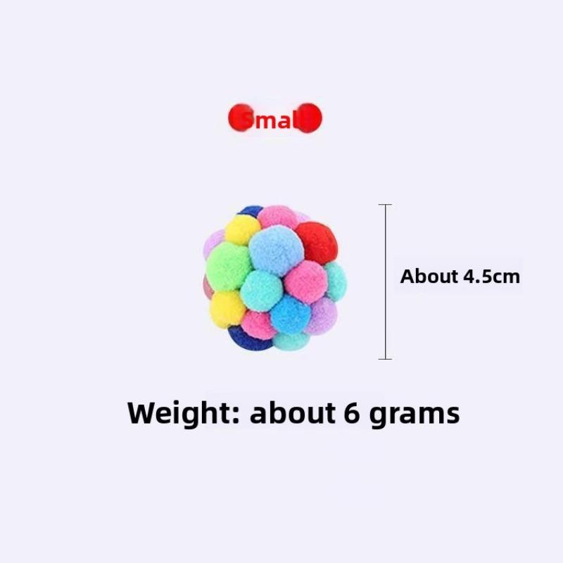 Colorful Plush Balls, Bell Balls, Interactive Cat Toys, Self-entertaining Balls, Pet Toys and Supplies