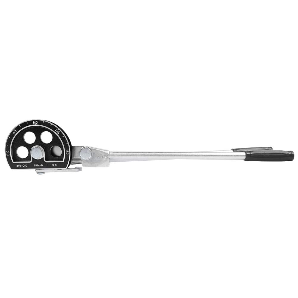 19mm Pipe Hand 180 Steel Aluminum Alloy Pipe Bender Manual Tube Bender for Bending Copper and Aluminum Bender, Tool, Degrees, High-Hardness + Kit,