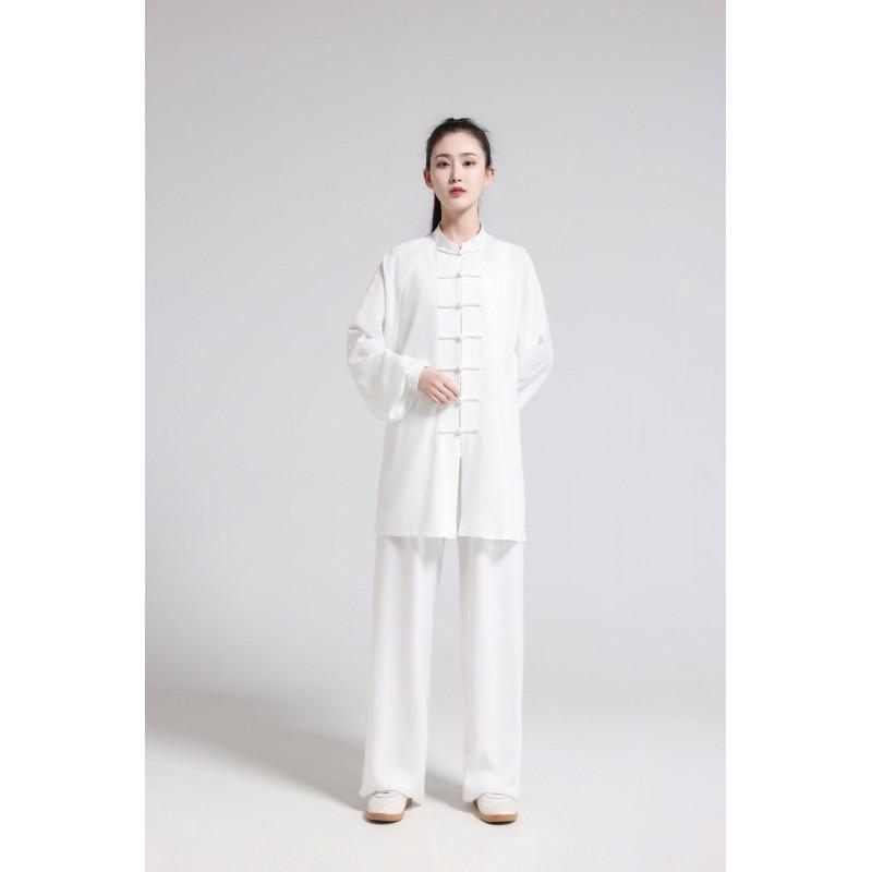 Mens Unisex Tai Chi Uniform Cotton Linen Blend Performance Wear