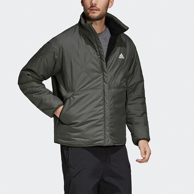 Adidas Wendejacke mit Kragen aus Baumwolle für Herren Oberbekleidung Grün GF0052