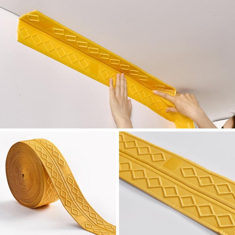3D Self-adhesive Waistline Wall Sticker Internal And External Corner Line Wrapping Strip Ceiling Self-adhesive Border Beautification Strip