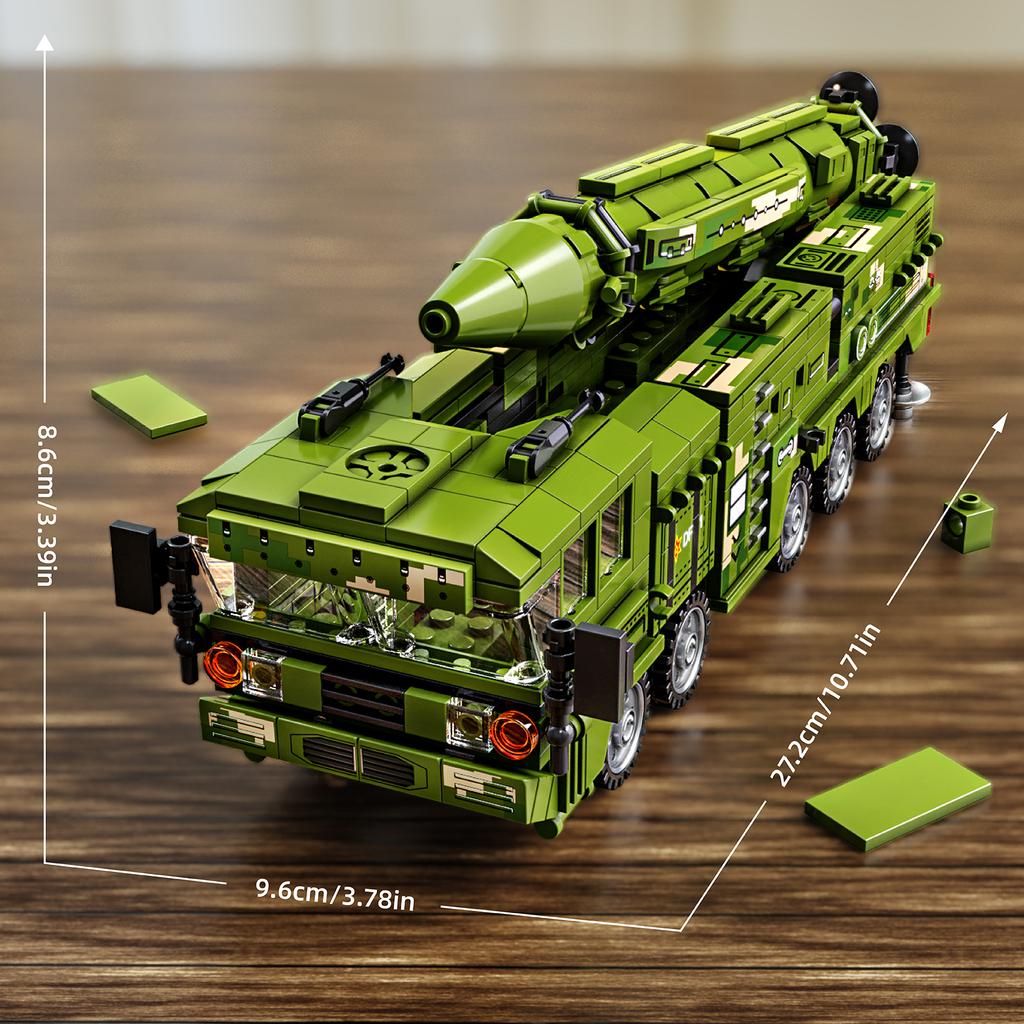 720PCS Missile Vehicle Constructing Blocks Toys Truck Assemble Puzzle Bricks Toy Sets Ideal For Kid Desktop Ornament Gifts