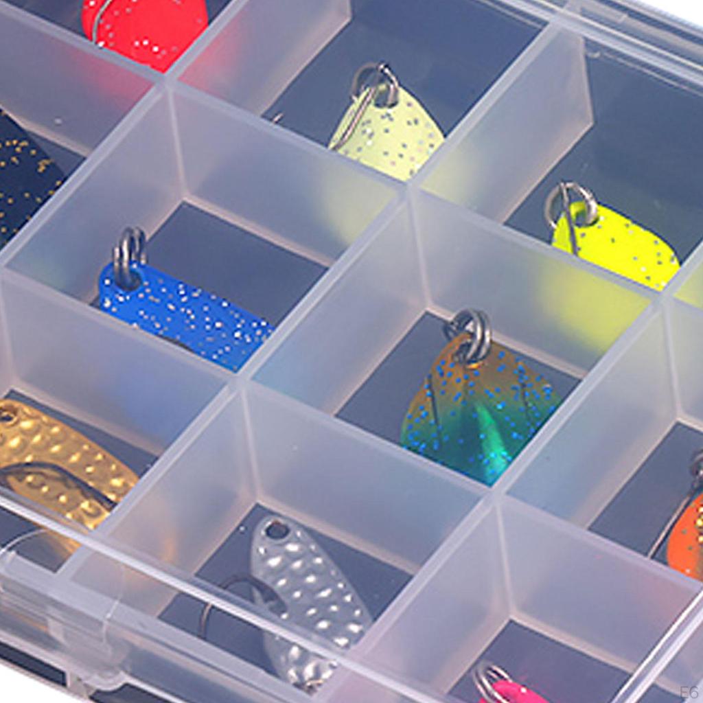 12Pcs Fishing Spoons Lures Bass Baits for Saltwater Trout