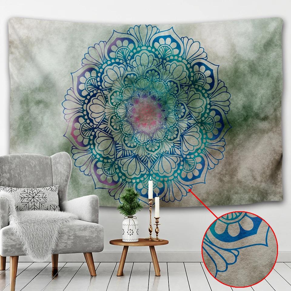 Indian Mandala Tapestry Wall Hanging Sandy Beach Throw Rug Blanket Camping Tent Travel Mattress Bohemian Sleeping Pad Tapestries