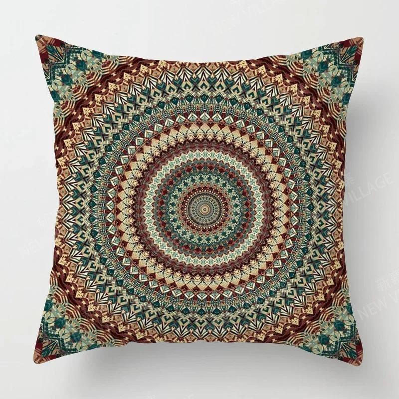 

Осенний домашний декоративный диван Мандала Чехол для подушки в стиле бохо Осенний чехол для подушки в гостиную 45x45cm