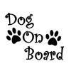 Beautiful DOG ON BOARD and Paw Prints Car Sticker Automobiles Motorcycles Exterior Accessories Vinyl Decals,20cm*16.2cm
