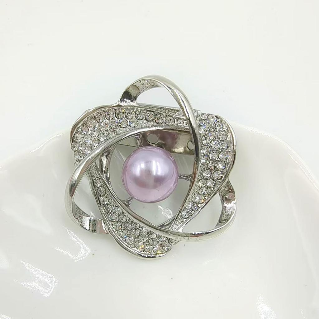 High-End Pearl & Rhinestone Butterfly Brooch for Women's Fashion Suits and Scarves