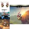 Car Decor Keychain With Cute Tiger Wearing Christmas Hat Design Acrylic Pendant For Home And Travel