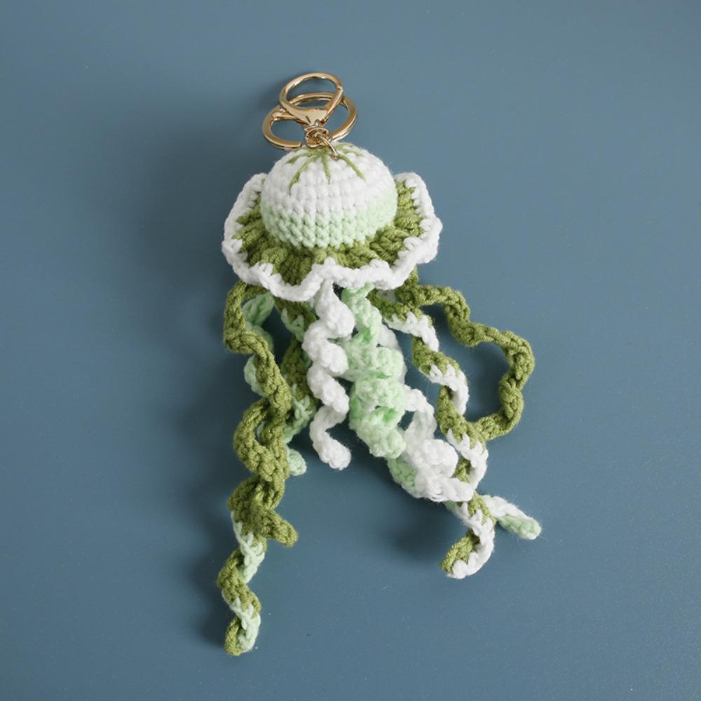 Ocean Series Crochet Keychain Handmaking Crochet Shark Doll Knitted Keyrings  Bag Charm