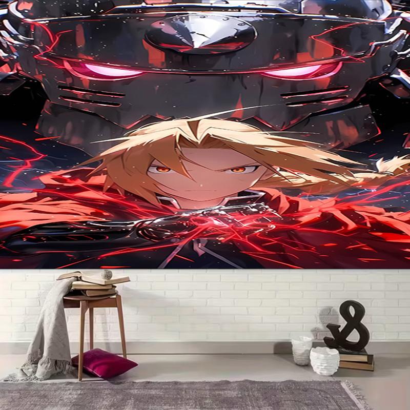 1pc Fullmetal Alchemist Tapestry, Living Room, Bedroom, Office, Party Decor, Ideal Festive Gift