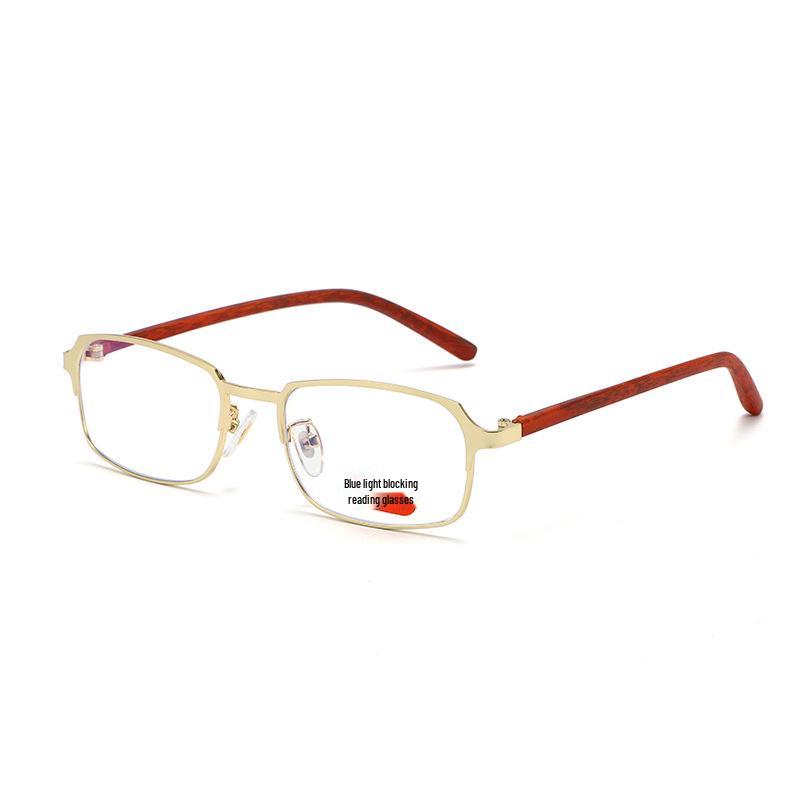 Y22509 Ultra-Light HD Metal Reading Glasses with Anti-Blue Light for Men and Women, Ideal for Middle-Aged and Elderly Eye Protection.
