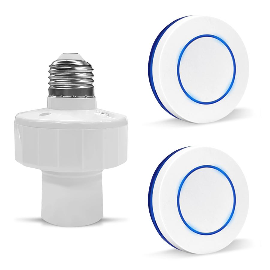 Smart Light Switch Led Bulb Socket Holder with RF 433mHz Remote Control E27 E26 Lamp Base Wireless Mini Remote Switch AC 85-265V