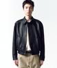 Insilence Goat Skin Piping Leather Jacket Black
