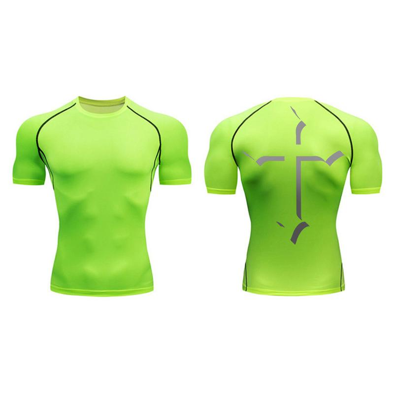 Cross Print Compression Shirt for Men Christian Sporty Quick Dry Tshirt Tees Tops Gym Workout Fitness Undershirts Baselayers