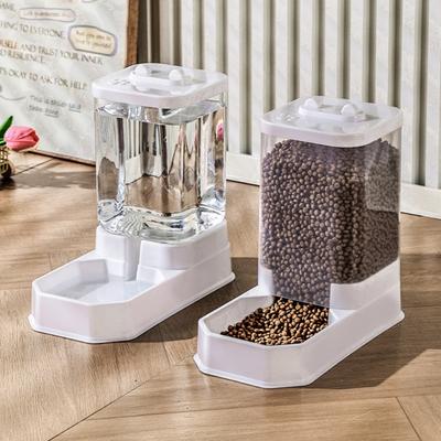 Transparent Automatic Cat Feeder Large Capacity Detachable Cat Water Food Bowl No-Spill Dog Water Dispenser Pet Accessories